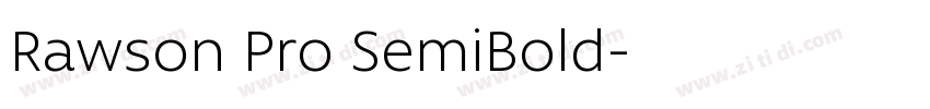 Rawson Pro SemiBold字体转换